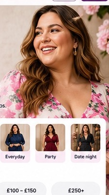 Woman in a floral dress